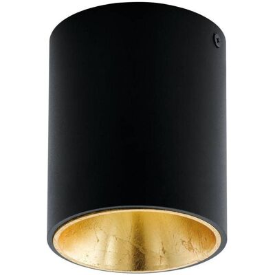 EGLO, Deckenleuchte, 64686 POLASSO PRO LED Deckenleuchte 1x3,3W Ø100mm Schwarz, Gold Warmweiss EGLO, Deckenleuchte, 64686 POLASSO PRO LED Deckenleuchte 1x3,3W Ø100mm Schwarz, Gold Warmweiss