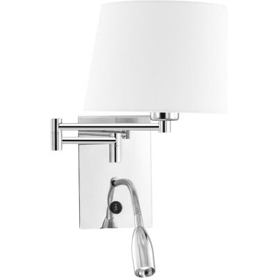 Nova Luce, Deckenleuchte, CINGO Wandleuchte LED&E27 2-fach Chrom 3W Warmweiss 36x11x33cm 6102682 (E27) Nova Luce, Deckenleuchte, CINGO Wandleuchte LED&E27 2-fach Chrom 3W Warmweiss 36x11x33cm 6102682 (E27)