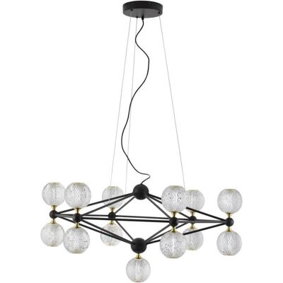 Nova Luce, Pendelleuchte, BELINDA LED Pendelleuchte Schwarz 53W Warmweiss 120x89cm dimmbar 9695400 Nova Luce, Pendelleuchte, BELINDA LED Pendelleuchte Schwarz 53W Warmweiss 120x89cm dimmbar 9695400