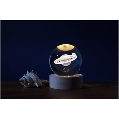 Total Juggling, Nachtlicht, iTotal - Crystal Ball Lamp large - Saturn (XL2714A) Total Juggling, Nachtlicht, iTotal - Crystal Ball Lamp large - Saturn (XL2714A)