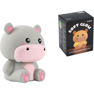 Total Juggling, Nachtlicht, iTotal - Silicone Night Light - Hippo - 13.2 x 10 x 16 cm Total Juggling, Nachtlicht, iTotal - Silicone Night Light - Hippo - 13.2 x 10 x 16 cm