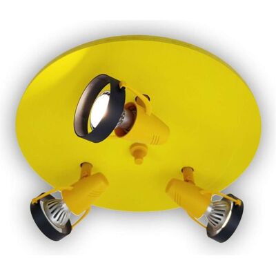 Niermann Stand By, Kinderlampe, Niermann Sonnengelb Deckenleuchte 3fach GU10 Gelb Made in Germany Niermann Stand By, Kinderlampe, Niermann Sonnengelb Deckenleuchte 3fach GU10 Gelb Made in Germany