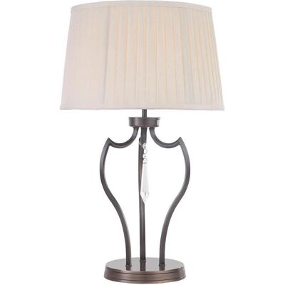 Elstead Lighting, Tischlampe, Pimlico Tischleuchte E27 Dunkle Bronze Elfenbein (E27) Elstead Lighting, Tischlampe, Pimlico Tischleuchte E27 Dunkle Bronze Elfenbein (E27)