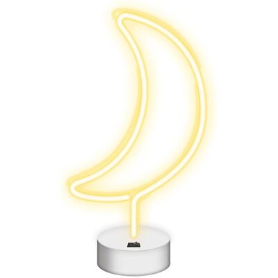 Forever Light, Tischlampe, Neon auf einem Ständer MOON weiss NNE06 Neolia Forever Light, Tischlampe, Neon auf einem Ständer MOON weiss NNE06 Neolia