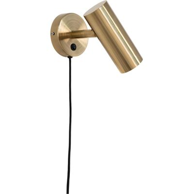 House Nordic Messing Wandleuchte - 190 cm Stoffkabel - 15x10x22 cm House Nordic Messing Wandleuchte - 190 cm Stoffkabel - 15x10x22 cm