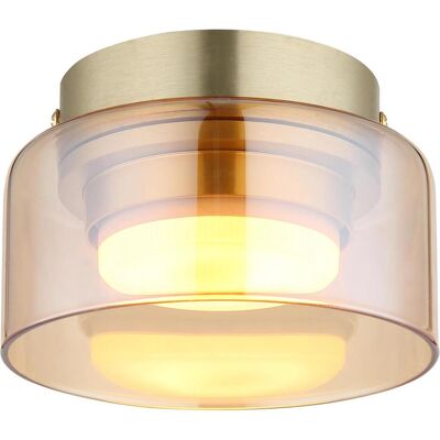 Globo, Deckenleuchte, Higgins Deckenleuchte 1x6 W Gold/Bernstein (400 lm, G5.3) Globo, Deckenleuchte, Higgins Deckenleuchte 1x6 W Gold/Bernstein (400 lm, G5.3)