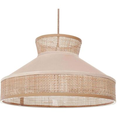 Beliani Pendelleuchte Naturbeige Rattan Samt Shade Boho Beleuchtung Hängeleuchte Beliani Pendelleuchte Naturbeige Rattan Samt Shade Boho Beleuchtung Hängeleuchte