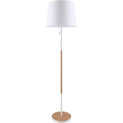 F-Bright, Stehlampe, E27 floor lamp, wood and white, ø400 x 1570 mm (E27) F-Bright, Stehlampe, E27 floor lamp, wood and white, ø400 x 1570 mm (E27)