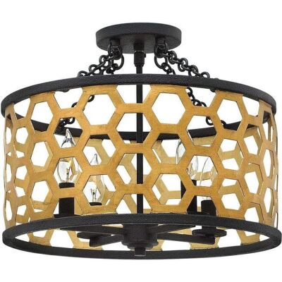 Elstead Lighting, Deckenleuchte, Felix Deckenleuchte E14 4-fach Sonnenuntergang Gold (E14) Elstead Lighting, Deckenleuchte, Felix Deckenleuchte E14 4-fach Sonnenuntergang Gold (E14)