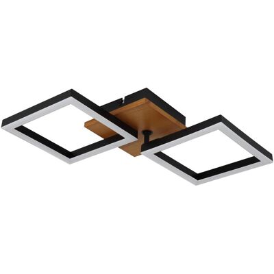 Globo Kerry 67280-18 Deckenleuchte - LED 18W, Schwarz, Holz Globo Kerry 67280-18 Deckenleuchte - LED 18W, Schwarz, Holz