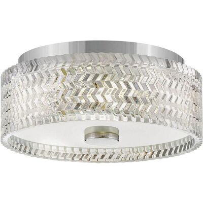 Elstead Lighting, Deckenleuchte, Elstead Elle Deckenleuchte E27 2-fach Chrom Glas geätzt mit Chevron Muster (E27) Elstead Lighting, Deckenleuchte, Elstead Elle Deckenleuchte E27 2-fach Chrom Glas geätzt mit Chevron Muster (E27)