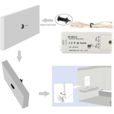 Sunricher, LED Streifen, SENSOR SWITCH LED 12-36V 8A SR-8001A-DC (18 cm) Sunricher, LED Streifen, SENSOR SWITCH LED 12-36V 8A SR-8001A-DC (18 cm)
