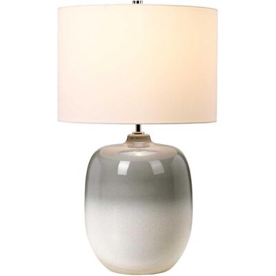 Elstead Lighting Chalk Farm Keramik-Tischleuchte - Elfenbein, Hellgrau, Nickel Elstead Lighting Chalk Farm Keramik-Tischleuchte - Elfenbein, Hellgrau, Nickel