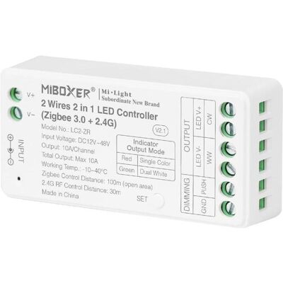 Synergy 21, Beleuchtung Zubehör, Controller CCT 2 wires Zigbee*Milight/Miboxer* (LC2-ZR) Synergy 21, Beleuchtung Zubehör, Controller CCT 2 wires Zigbee*Milight/Miboxer* (LC2-ZR)