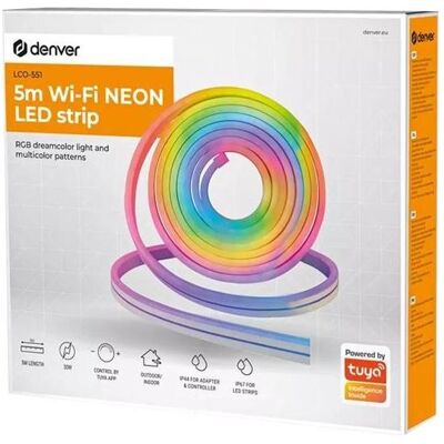Denver LED Streifen, SMART LIGHTING 5M WiFi lightstrip Indoor/outdoor (RGB, 500 cm, Indoor, Outdoor) Denver LED Streifen, SMART LIGHTING 5M WiFi lightstrip Indoor/outdoor (RGB, 500 cm, Indoor, Outdoor)
