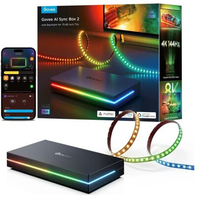 Govee, LED Streifen, AI Sync Box (Mehrfarbig, 496 cm, Indoor) Govee, LED Streifen, AI Sync Box (Mehrfarbig, 496 cm, Indoor)