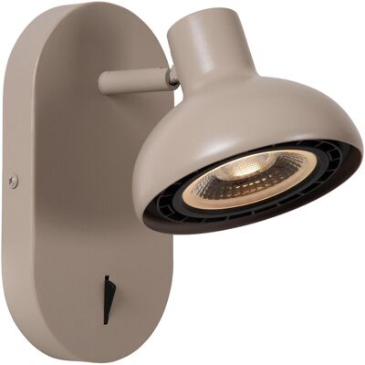 Lucide Sensas Wandleuchte - Taupe - 360° Drehbar - Wandstrahler Lucide Sensas Wandleuchte - Taupe - 360° Drehbar - Wandstrahler