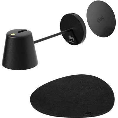 Silwy, Tischlampe, Magnet-Leuchte Portofino Black inkl. Platzset und Pad (198 lm) Silwy, Tischlampe, Magnet-Leuchte Portofino Black inkl. Platzset und Pad (198 lm)