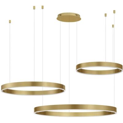 Nova Luce, Pendelleuchte, MOTIF LED Pendelleuchte Gold 140W Steuerbare Lichtfarbe 250x100cm dimmbar 9530217 Nova Luce, Pendelleuchte, MOTIF LED Pendelleuchte Gold 140W Steuerbare Lichtfarbe 250x100cm dimmbar 9530217