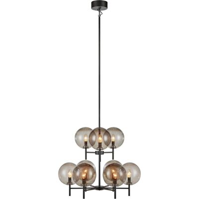 Markslöjd, Pendelleuchte, CROWN Pendant 9L Black/Smoke Markslöjd, Pendelleuchte, CROWN Pendant 9L Black/Smoke