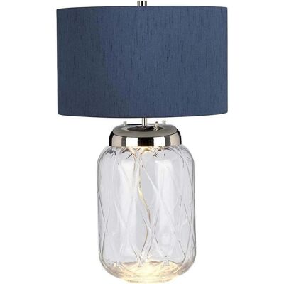 Elstead Lighting, Tischlampe, Sola Tischleuchte E27 68cm Poliertes Nickel Bretonisch-blau (720 lm, E27) Elstead Lighting, Tischlampe, Sola Tischleuchte E27 68cm Poliertes Nickel Bretonisch-blau (720 lm, E27)