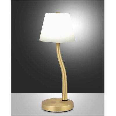 Fabas Luce Modell 3703-30-119 Satin Messing Dimmbar Tischlampe Fabas Luce Modell 3703-30-119 Satin Messing Dimmbar Tischlampe