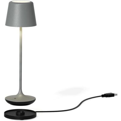 Leonardo, Tischlampe, Bari Akku Tischleuchte Grau RGB 76042 Leonardo, Tischlampe, Bari Akku Tischleuchte Grau RGB 76042