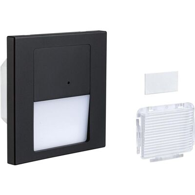 Paulmann, Wandleuchte + Deckenleuchte, Wand Ebl Set Hf LED 1x1w (Tsaro Eckig Schwarz) (120 lm) Paulmann, Wandleuchte + Deckenleuchte, Wand Ebl Set Hf LED 1x1w (Tsaro Eckig Schwarz) (120 lm)