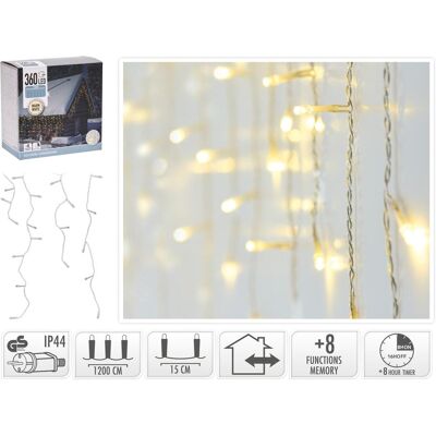 Christmas Gifts, Lichterkette, Weihnachtsbaumlichter Aussenlichtvorhang 360 LED Timer Controller Warmweiss (15 m) Christmas Gifts, Lichterkette, Weihnachtsbaumlichter Aussenlichtvorhang 360 LED Timer Controller Warmweiss (15 m)