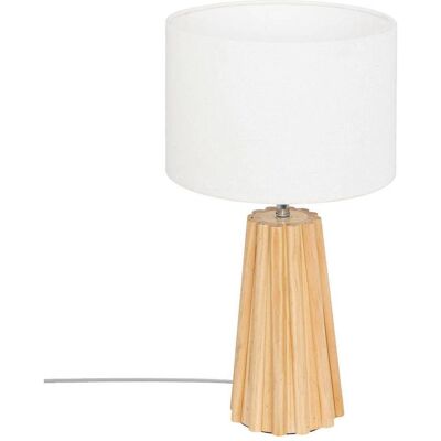 Atmosphera, Tischlampe, Lampka nocna ADONA na drewnianej nodze, wys. 53 cm Atmosphera, Tischlampe, Lampka nocna ADONA na drewnianej nodze, wys. 53 cm