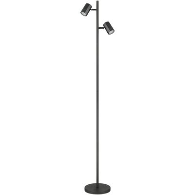 GLOBO LIGHTING James Stehlampe - Modernes Grau Metall mit 2 GU10 LEDs GLOBO LIGHTING James Stehlampe - Modernes Grau Metall mit 2 GU10 LEDs