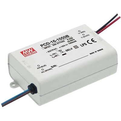 Scharnberger+Hasenbein, Beleuchtung Zubehör, MEAN WELL PCD-25-1050B, Lighting power supply, White, Plastic, IP42, -30 - 60 °C, UL8750, CSA C22.2 Scharnberger+Hasenbein, Beleuchtung Zubehör, MEAN WELL PCD-25-1050B, Lighting power supply, White, Plastic, IP42, -30 - 60 °C, UL8750, CSA C22.2