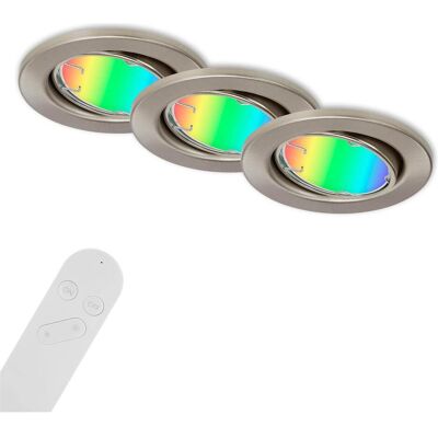 BRILONER Nickel Einbauleuchte - FIT MOVE - Dimmbar, RGB, Smart Control BRILONER Nickel Einbauleuchte - FIT MOVE - Dimmbar, RGB, Smart Control