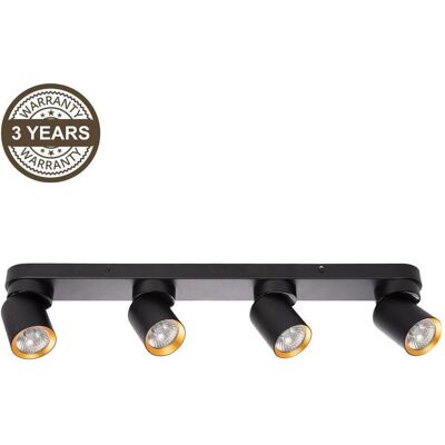Domoletti, Deckenleuchte, CEILING LIGHT TUNIS 4XGU10 ML9939 B/GOLD (GU10) Domoletti, Deckenleuchte, CEILING LIGHT TUNIS 4XGU10 ML9939 B/GOLD (GU10)