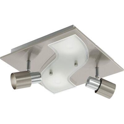 EGLO, Deckenleuchte, 96398 Dirus LED + 2xGU10 Wand-/Deckenleuchte nickel chrom (GU10) EGLO, Deckenleuchte, 96398 Dirus LED + 2xGU10 Wand-/Deckenleuchte nickel chrom (GU10)
