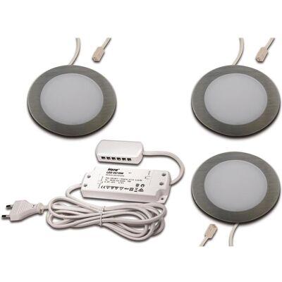 Hera Edelstahl 3er Set LED Einbauleuchten - Einbauspots Hera Edelstahl 3er Set LED Einbauleuchten - Einbauspots