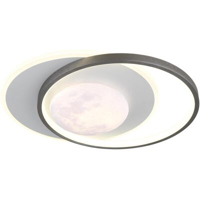 Globo, Deckenleuchte, Moon LED Deckenleuchte 30W Neutralweiss Schwarz Matt, Metall 8,3cm 41785 Globo, Deckenleuchte, Moon LED Deckenleuchte 30W Neutralweiss Schwarz Matt, Metall 8,3cm 41785