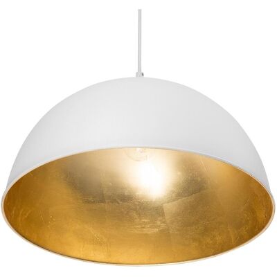 Beliani, Pendelleuchte, Lamp Hängelampe hängend an Metall weiss CETINO (E27) Beliani, Pendelleuchte, Lamp Hängelampe hängend an Metall weiss CETINO (E27)