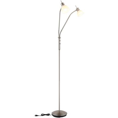 Globo, Stehlampe, Malte E14 Stehleuchte 2-fach 5W Warmweiss Nickel Matt, Metall Ø10cm 41490201 (430 lm, E14) Globo, Stehlampe, Malte E14 Stehleuchte 2-fach 5W Warmweiss Nickel Matt, Metall Ø10cm 41490201 (430 lm, E14)