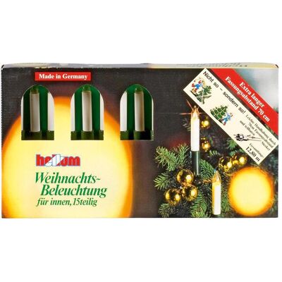 Hellum, Lichterkette, Lichterkette Schaftkerze 15 Kerzen klar für innen Schaft/Kabel grün 12,8m elfenbein (12.80 m) Hellum, Lichterkette, Lichterkette Schaftkerze 15 Kerzen klar für innen Schaft/Kabel grün 12,8m elfenbein (12.80 m)
