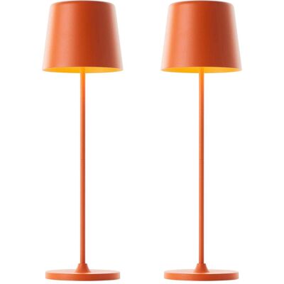 Brilliant, Tischlampe, LED-Akku-Tischleuchte Kaami, 2 W, 310 lm, 3000 K, orange, 2er Set (310 lm) Brilliant, Tischlampe, LED-Akku-Tischleuchte Kaami, 2 W, 310 lm, 3000 K, orange, 2er Set (310 lm)