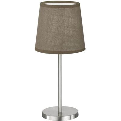 FHL easy, Tischlampe, FHL Eve Tischleuchte, Tischlampe E14 Leinen-Stoffschirm braun nickel (E14) FHL easy, Tischlampe, FHL Eve Tischleuchte, Tischlampe E14 Leinen-Stoffschirm braun nickel (E14)