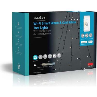 Nedis, LED Streifen, SmartLife Dekorative LED Wi-Fi Warm bis kühlen weiss 200 LED's 5 x 4 m Android™ / IOS (Warmweiss, Weiss, 2000 cm, Indoor, Outdoor) Nedis, LED Streifen, SmartLife Dekorative LED Wi-Fi Warm bis kühlen weiss 200 LED's 5 x 4 m Android™ / IOS (Warmweiss, Weiss, 2000 cm, Indoor, Outdoor)