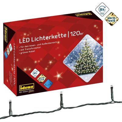 Idena, Lichterkette, LED Lichterkette 120er warmweiss,f.Innen (0.20 m) Idena, Lichterkette, LED Lichterkette 120er warmweiss,f.Innen (0.20 m)