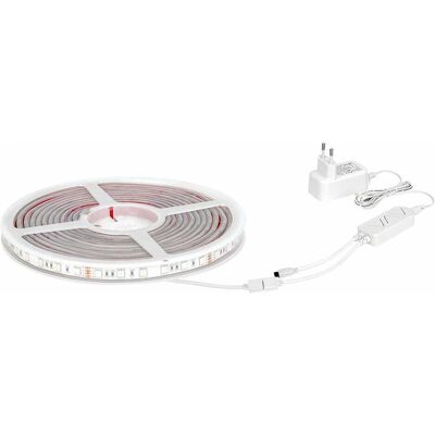 EDM, LED Streifen, Adhesive rgb led strip 5m x 12 mm 4.5 w/m -20 lm/w 24v dc, wifi tuya app (RGB, 500 cm, Indoor) EDM, LED Streifen, Adhesive rgb led strip 5m x 12 mm 4.5 w/m -20 lm/w 24v dc, wifi tuya app (RGB, 500 cm, Indoor)