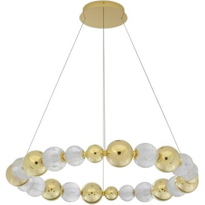 Nova Luce, Pendelleuchte, BRILLE LED Pendelleuchte Gold 52W Neutralweiss 120x94cm dimmbar 9695202 Nova Luce, Pendelleuchte, BRILLE LED Pendelleuchte Gold 52W Neutralweiss 120x94cm dimmbar 9695202