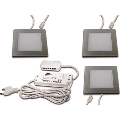 Hera, Einbauleuchte, LED Einbauleuchte 3er-Set ww edel 3er Set#61060431002 (Aluminium) Hera, Einbauleuchte, LED Einbauleuchte 3er-Set ww edel 3er Set#61060431002 (Aluminium)