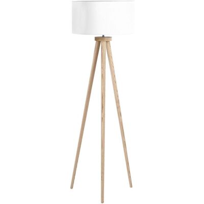 Beliani, Stehlampe, Stehlampe Stehlampe aus Holz, weiss NITRA (E27) Beliani, Stehlampe, Stehlampe Stehlampe aus Holz, weiss NITRA (E27)