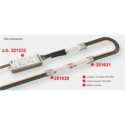 Synergy 21, Beleuchtung Zubehör, LED Flex Strip zub. COB IP20 Connector + wire RGB-WW Synergy 21, Beleuchtung Zubehör, LED Flex Strip zub. COB IP20 Connector + wire RGB-WW