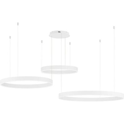 Nova Luce, Pendelleuchte, MOTIF LED Pendelleuchte Weiss 140W Steuerbare Lichtfarbe 250x100cm dimmbar 9530216 Nova Luce, Pendelleuchte, MOTIF LED Pendelleuchte Weiss 140W Steuerbare Lichtfarbe 250x100cm dimmbar 9530216